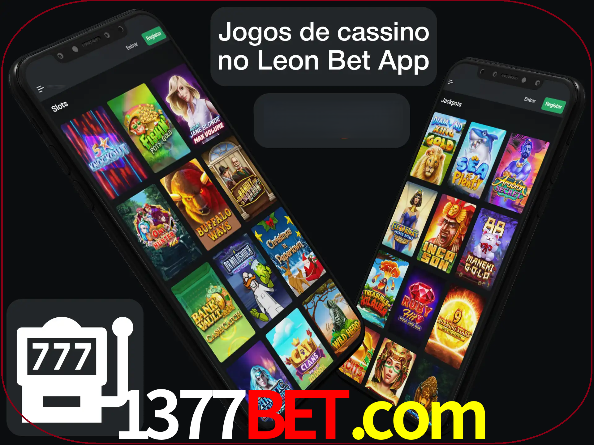 Escolha quais jogos de cassino jogar no app.