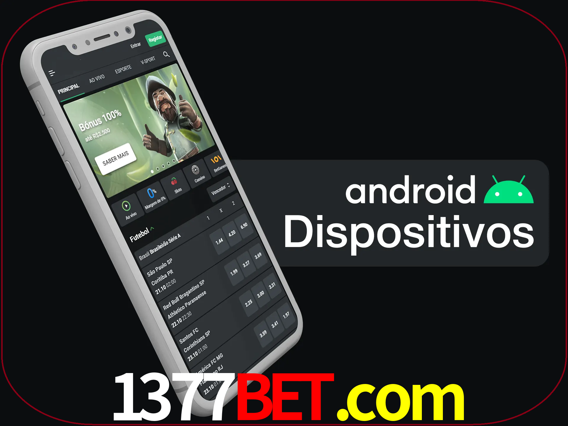 O aplicativo suporta a maioria de todos os dispositivos Android.