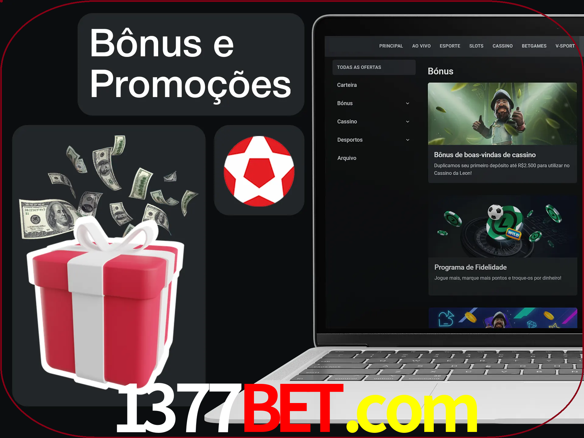 Verifique se há novos bônus e promoções.