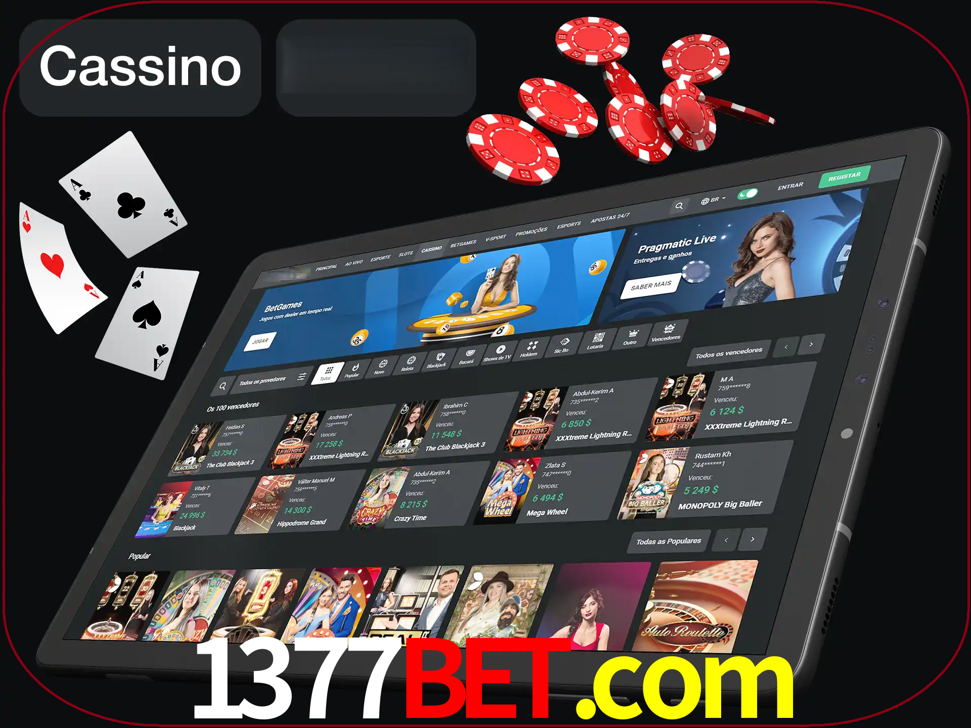Jogue vários jogos de cassino em nosso cassino.