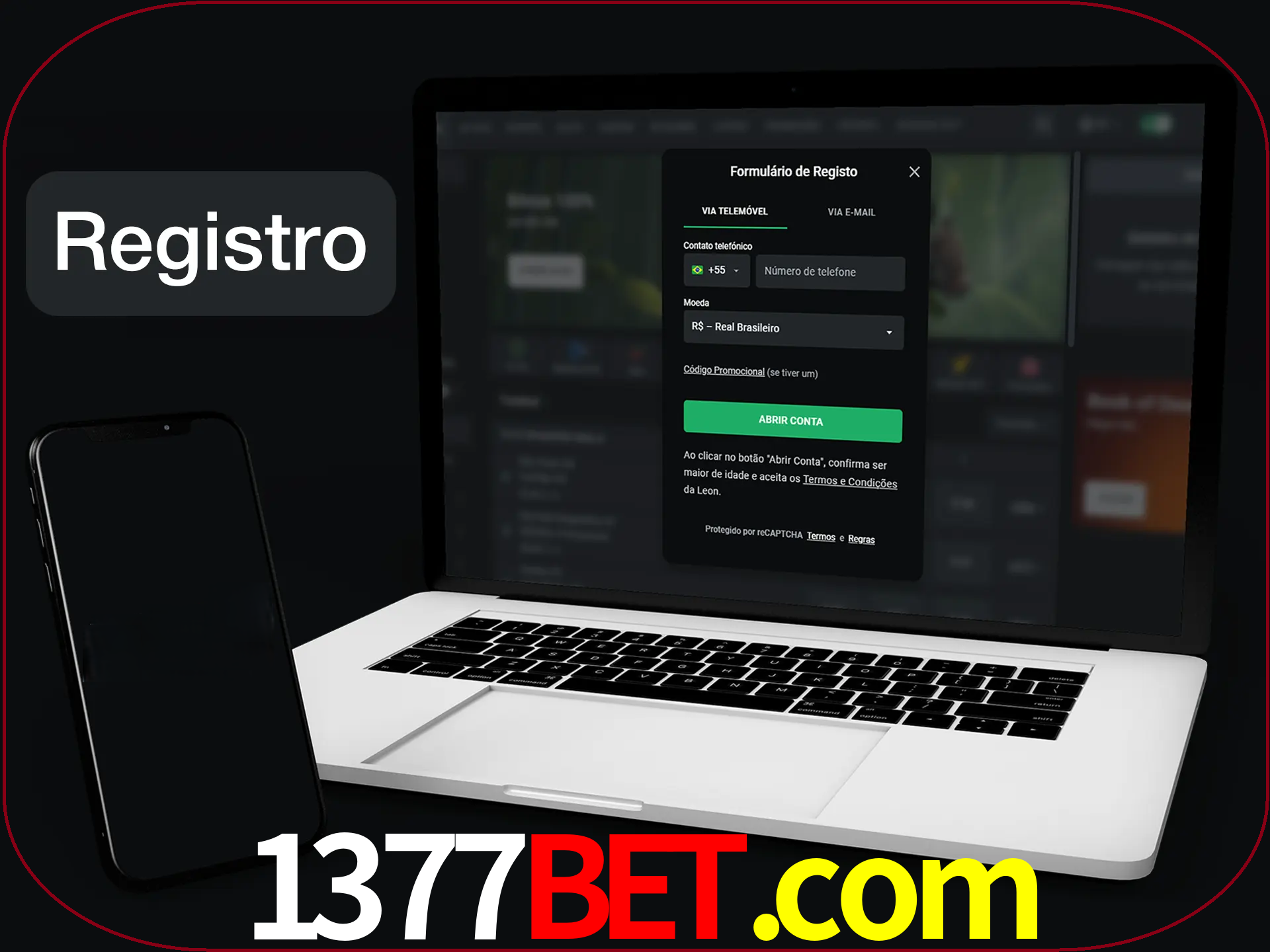 O registro na LeonBet é simples.